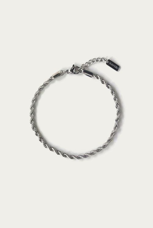 NAVERO ロープブレスレット3mm 316Lステンレス 商品単体